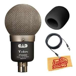  CAD Trion 7000 Dual Element Ribbon Microphone Bundle with 