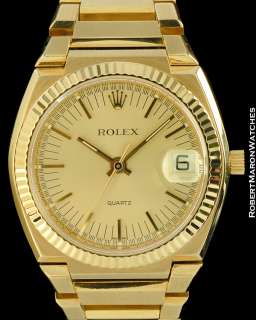 ROLEX VINTAGE 5100 BETA 21 18K ELECTRONIC 2009 ROLEX SERVICE  