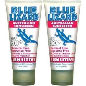 Blue Lizard Sensitive Sunscreen SPF 30+ 3 oz, 2 ct (Quantity of 2)