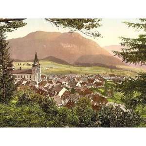 Vintage Travel Poster   Mariazell general view Styria Austro Hungary 