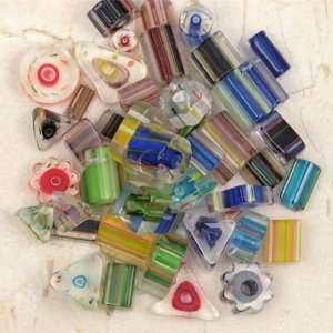   Blown Furnace Glass Beads Primary Colors 3.5oz Mix: Home & Kitchen