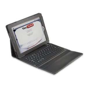  iPad 2 leather case with built in bluetooth keyboard Black 