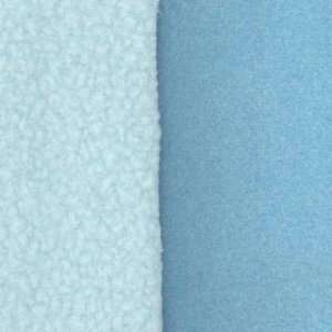  58 Wide Malden Mills Double sided Fleece Aqua/Ice Fabric 