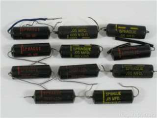 11pcs Sprague Black Beauty .05 MFD 600V Capacitors Caps  