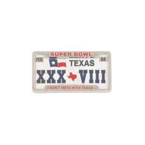  NFL Super Bowl 38 Texas License Plate Pin Sports 