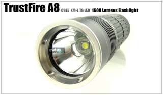 TrusTfire A8 26650 1600Lm CREE XM L XML T6 LED Flashlight Torch 