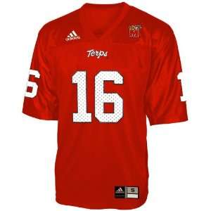   Maryland Terrapins #16 Red Replica Football Jersey