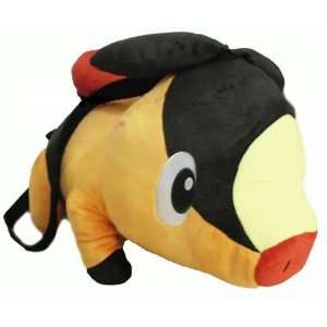   Pokemon Best Wishes Black & White Plush Backpack Tepig: Toys & Games