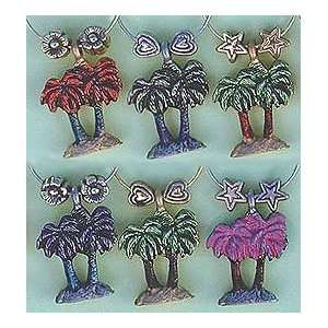  Palm Paradise Painted Wine Glass Stem Charms   1506P from Wine 