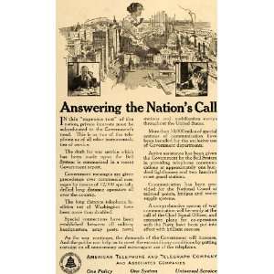  1917 Ad American Telephone Operator Government Wartime 