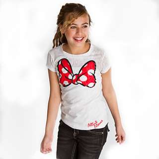 NWT~DISNEY STORE BURNOUT BOW MINNIE MOUSE TEE FOR GIRLS~M 7/8  