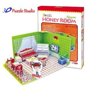  3D Puzzle Honey Room Living Room. Cute for Kids, fun 