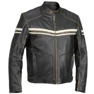  River Road Hoodlum Vintage Mens Leather Motorcycle Jacket 