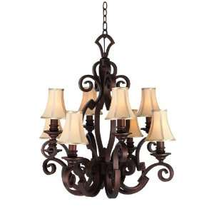   Bronze Ibiza Wrought Iron 8 Light Chandelier From the Ibiza Collection
