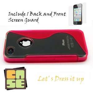 Case Square Pink Clear S Style with Open Logo Design Premium TPU 