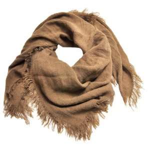 Scarf, Brown Cashmere Feel Korean Style Square Large Kerchief, 43 x 