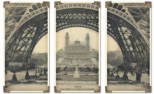 Black & White Eiffel Tower Vintage WALL ART Decor Paris Parisian 