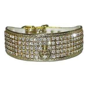  Top Quality Rhinestone Collar 5 Row Jewels w/Post Pet 