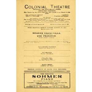  1910 Print Colonial Theatre Ila Grannon Chadwick Trio 