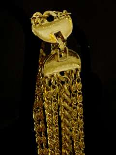 Vtg 60s Gold Tone Multi Chain Bracelet Stunning  