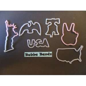    UV Activated USA Shapes Silly Bands (12 Pack): Toys & Games