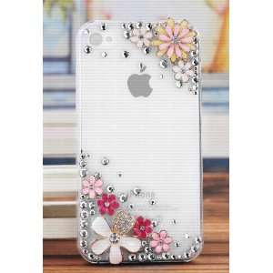   Iphone 4 4s with Pink Gift Box,Free Glue and rhinestone Cell Phones