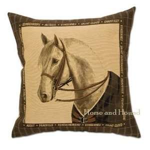  Bridled Grey Horse Tapestry Pillow