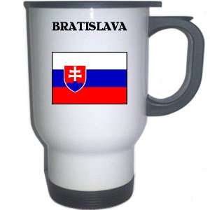  Slovakia   BRATISLAVA White Stainless Steel Mug 