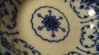 Antique Flow Blue Plate Conway Semi Porcelain England~  