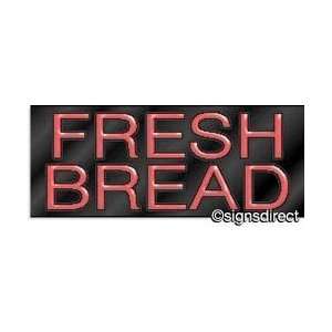 Fresh Bread Neon Sign : 244, Background Material=Black Plexiglass