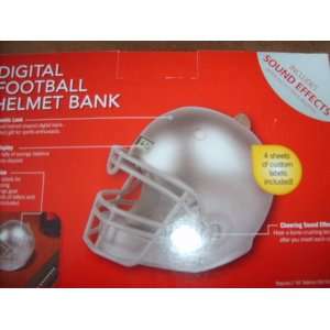  Digital Football Helmet Bank   Silver Toys & Games