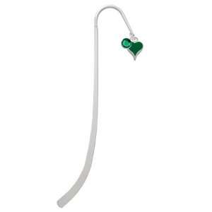   Plated Charm Bookmark with Emerald Swarovski Drop: Office Products