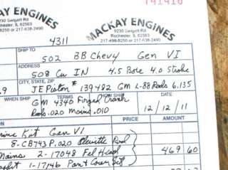   502 8.2L Rebuilt Engine New Chevrolet Mark VI MPI 508 Bored  