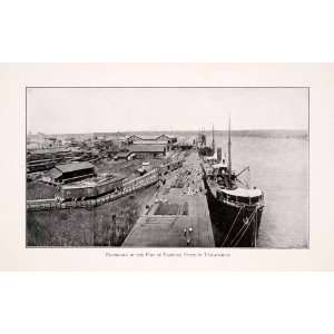  1911 Halftone Print Port Tampico Tamaulipas Ship Dock Port 