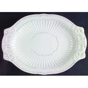  American Atelier Baroque Oval Serving Platter, Fine China 