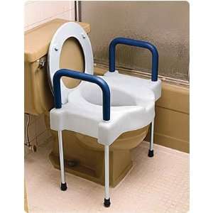 Extra Wide Tall Ette Elevated Toilet Seat with Legs. Elevated Toilet 