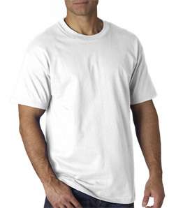 Hanes 6.1oz Tagless T Shirt Plain Tee New WHITE SM   4X  
