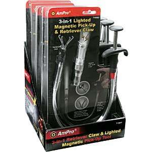 AmPro 3 in 1 Retriever Claw with Lighted Magnetic Pickup   6 Pack In 