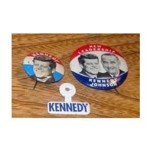   PINS PINBACKS BUTTON JFK JOHN F KENNEDY LOT #1 