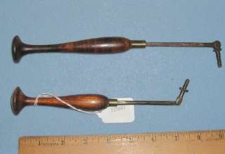 Two Jointed End Handles w/ Nice Wood; Burnisher ? Buffer  
