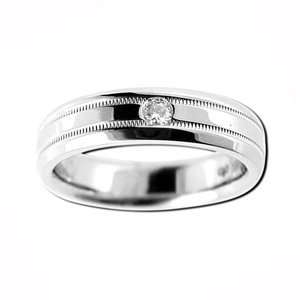  ARTCARVED BRINSON Mens Palladium Wedding Band ArtCarved 