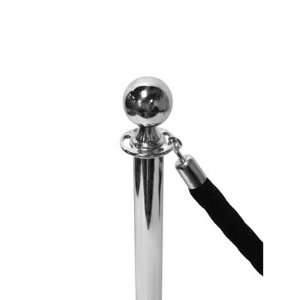  4 Chrome Executive Hanging Rope Crowd Control Stanchions 