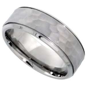   mm ) Comfort Fit Hammered Design Frosted Finish Band 10: Jewelry