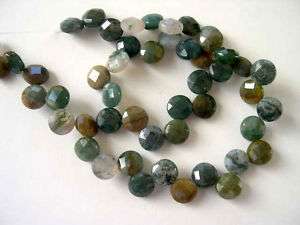 India agate faceted coin beads 10mm  