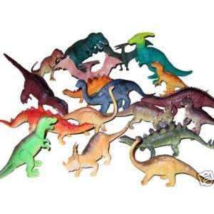   Cool Different Colors T rex, Bronto, Stego, Triceratop: Toys & Games