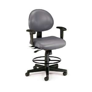  Vinyl 24 Hour Computer Task Chair (With Arms & Drafting 
