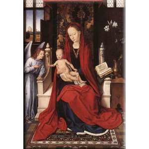   and Angel 21x30 Streched Canvas Art by Memling, Hans: Home & Kitchen