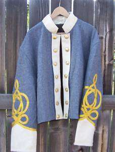 civil war confederate shell jacket with 4 row braids 50  
