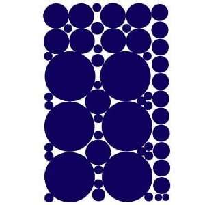   King Blue Vinyl Polka Dots Wall Decor Decals Stickers: Everything Else