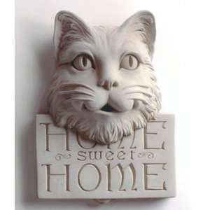 Hand Cast Stone Home Sweet Home Kitten Cat, Feline, Kitty 